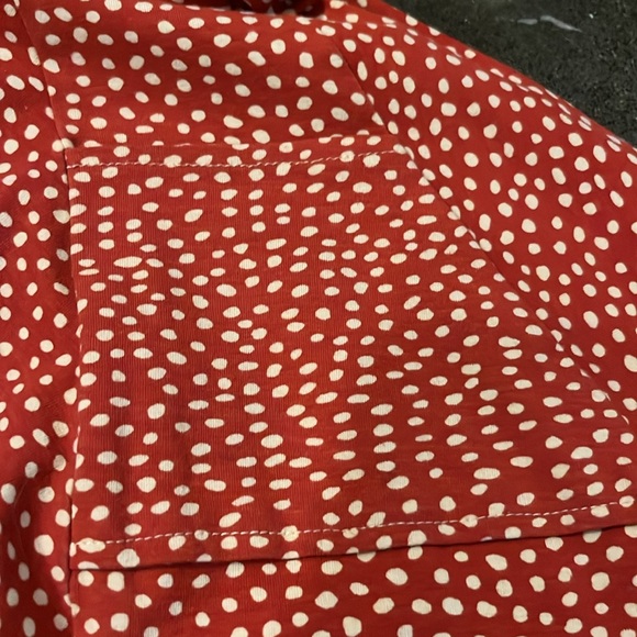 Effie‘s Heart A-line skirt, burnt orange (pale red) with cream polka dots - Picture 3 of 5